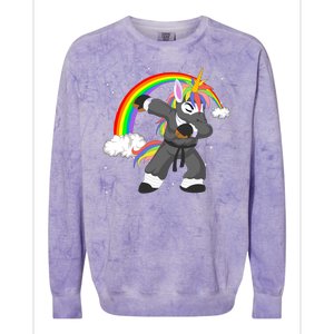 Dabbing Unicorn Ninja Colorblast Crewneck Sweatshirt