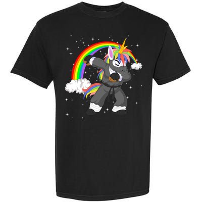 Dabbing Unicorn Ninja Garment-Dyed Heavyweight T-Shirt