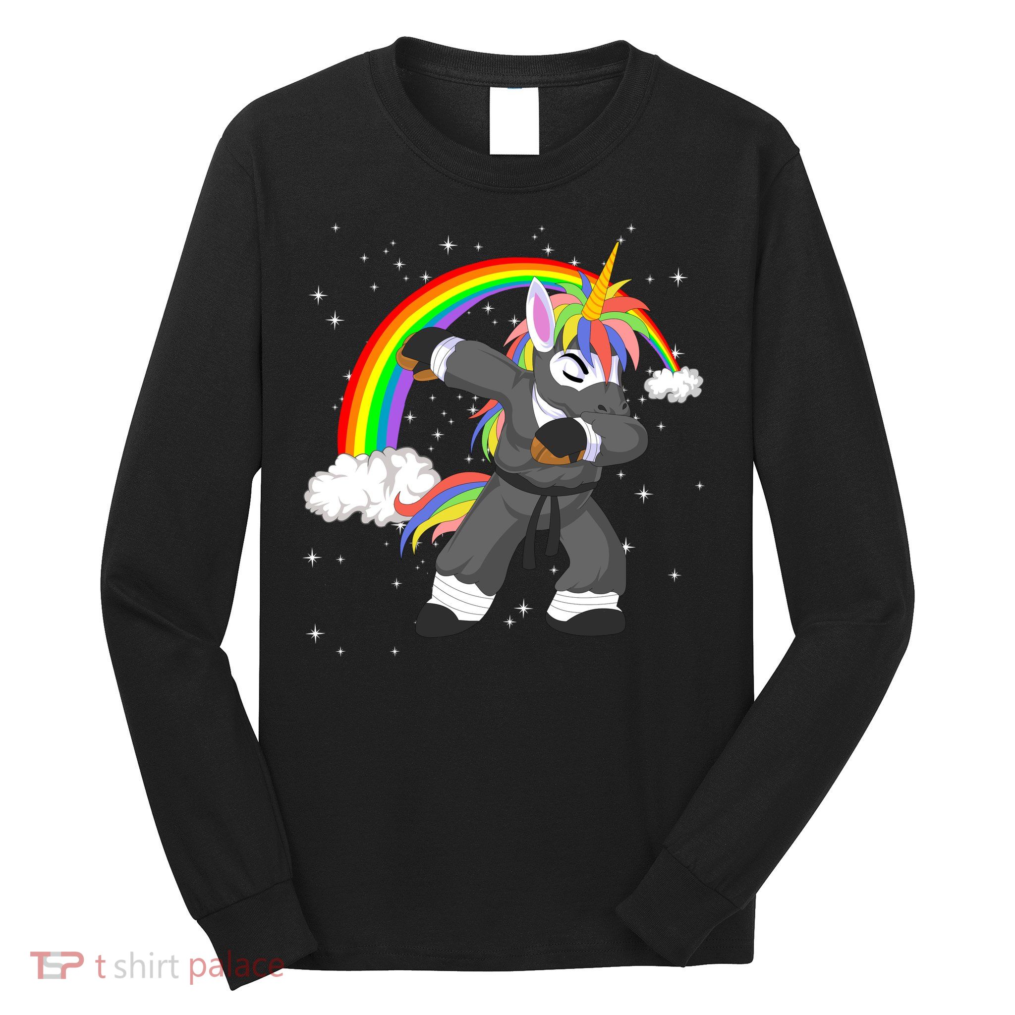Dabbing Unicorn Ninja Long Sleeve Shirt