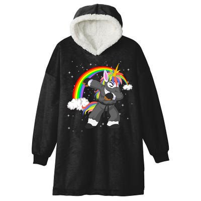 Dabbing Unicorn Ninja Hooded Wearable Blanket