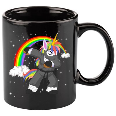 Dabbing Unicorn Ninja 11oz C Handle Ceramic Mug