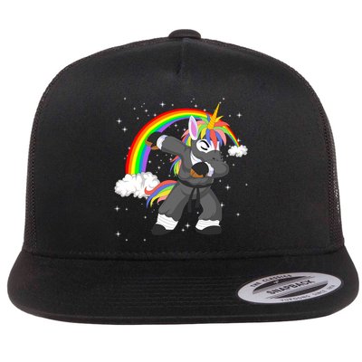 Dabbing Unicorn Ninja Flatbill Hat