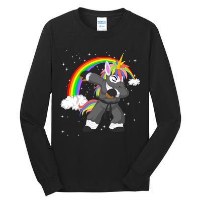 Dabbing Unicorn Ninja Tall Long Sleeve T-Shirt