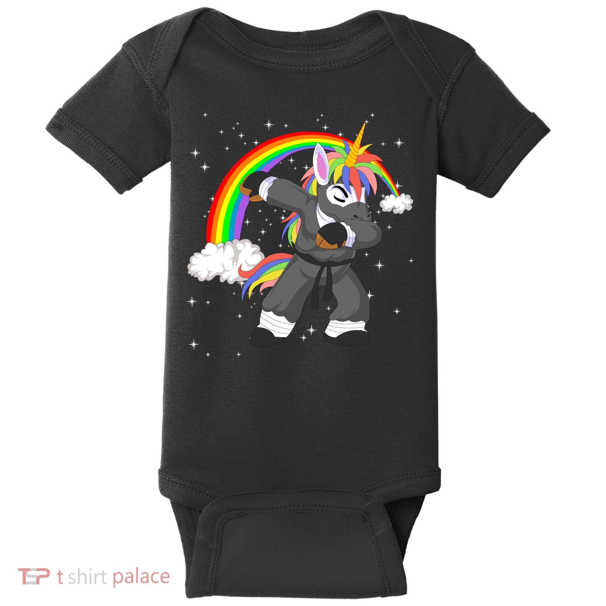 Dabbing Unicorn Ninja Baby Bodysuit