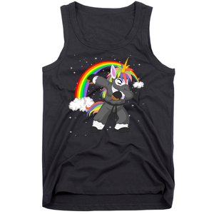 Dabbing Unicorn Ninja Tank Top