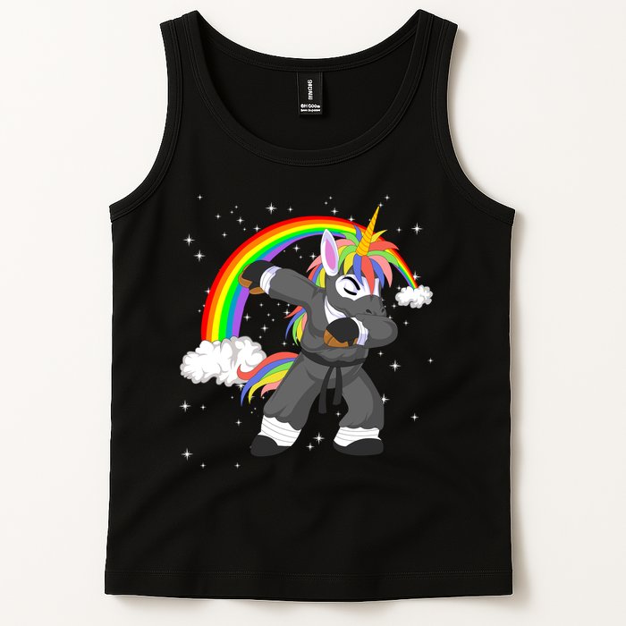 Dabbing Unicorn Ninja Tank Top