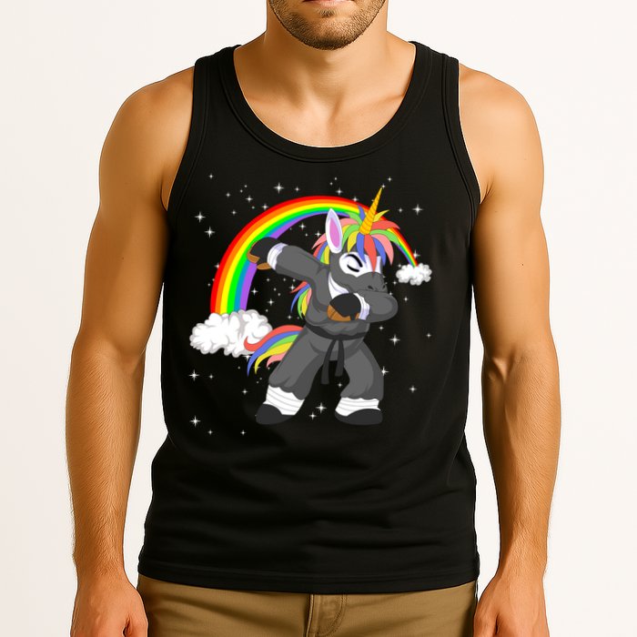 Dabbing Unicorn Ninja Tank Top