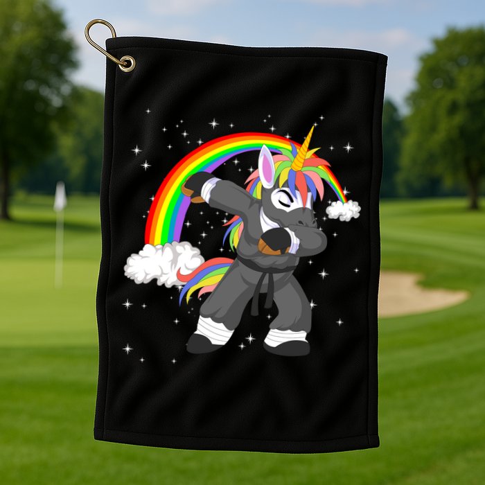 Dabbing Unicorn Ninja Golf Towel
