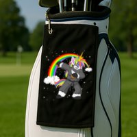 Dabbing Unicorn Ninja Golf Towel