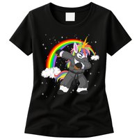 Dabbing Unicorn Ninja Womens T-Shirt