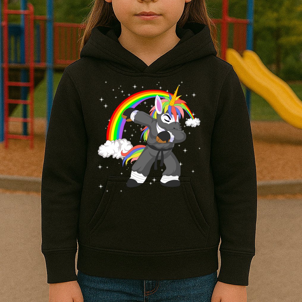 Dabbing Unicorn Ninja Kids Hoodie