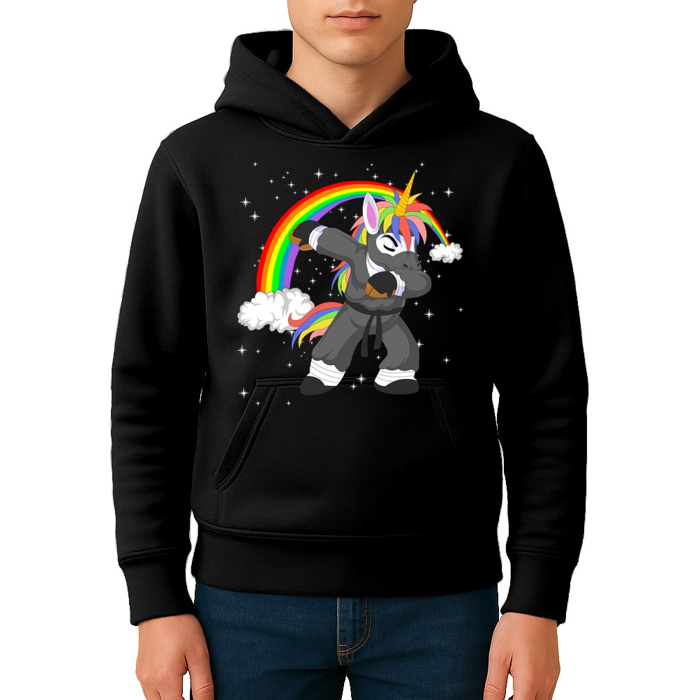 Dabbing Unicorn Ninja Kids Hoodie