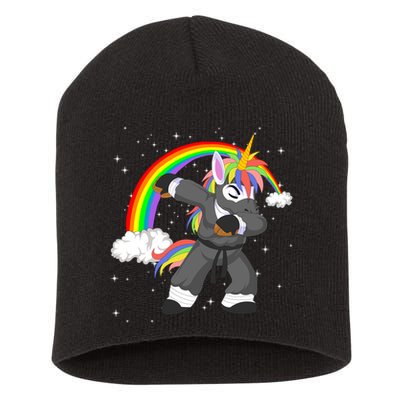 Dabbing Unicorn Ninja Short Acrylic Beanie