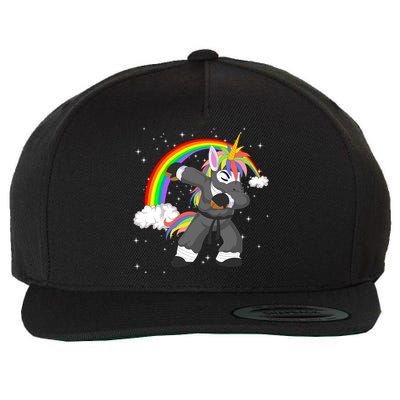 Dabbing Unicorn Ninja Wool Snapback Cap