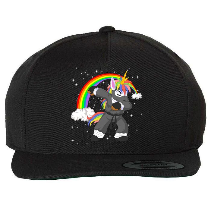 Dabbing Unicorn Ninja Wool Snapback Cap