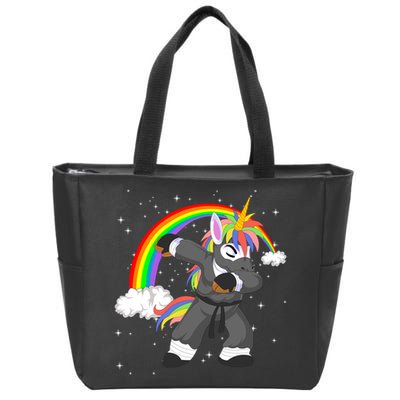 Dabbing Unicorn Ninja Zip Tote Bag