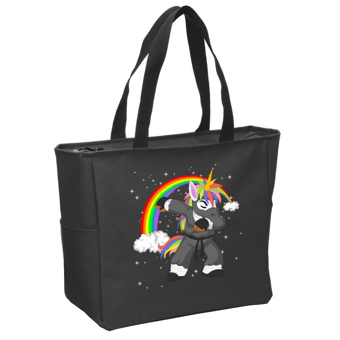 Dabbing Unicorn Ninja Zip Tote Bag