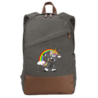 Dabbing Unicorn Ninja Cotton Canvas Backpack