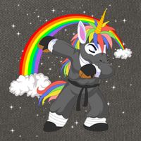 Dabbing Unicorn Ninja Cotton Canvas Backpack