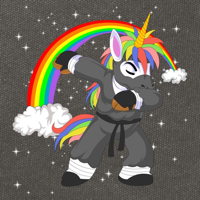 Dabbing Unicorn Ninja Cotton Canvas Backpack