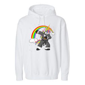 Dabbing Unicorn Ninja Garment-Dyed Fleece Hoodie