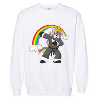Dabbing Unicorn Ninja Garment-Dyed Sweatshirt