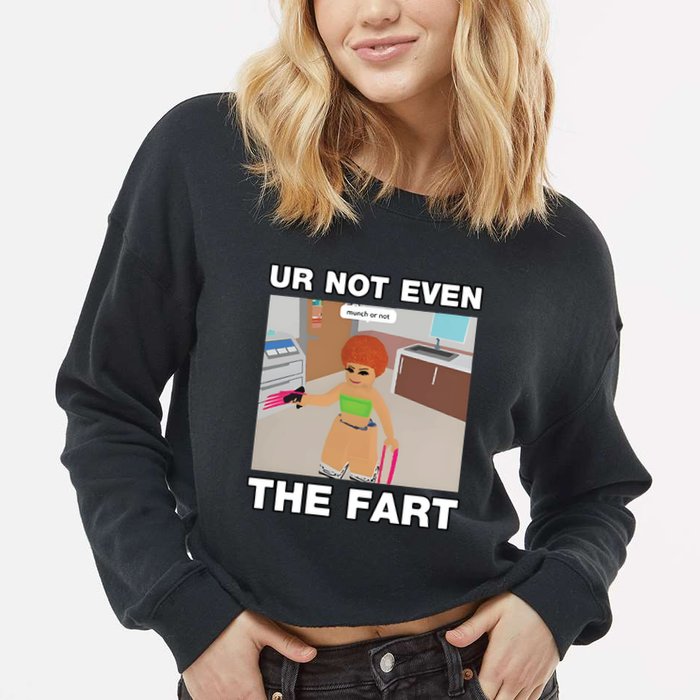 Dippytees Ur Not Even The Fart Ice Spice Cropped Pullover Crew