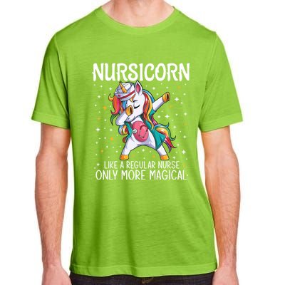 Dabbing Unicorn Nursicorn Funny Nurse Gift Cna Rn Gift Adult ChromaSoft Performance T-Shirt