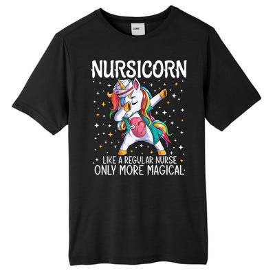 Dabbing Unicorn Nursicorn Funny Nurse Gift Cna Rn Gift Tall Fusion ChromaSoft Performance T-Shirt