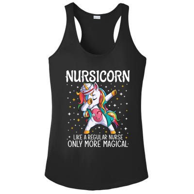 Dabbing Unicorn Nursicorn Funny Nurse Gift Cna Rn Gift Ladies PosiCharge Competitor Racerback Tank