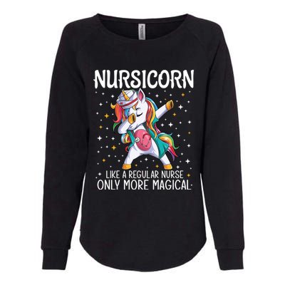 Dabbing Unicorn Nursicorn Funny Nurse Gift Cna Rn Gift Womens California Wash Sweatshirt