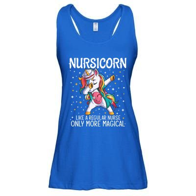 Dabbing Unicorn Nursicorn Funny Nurse Gift Cna Rn Gift Ladies Essential Flowy Tank