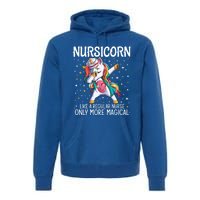 Dabbing Unicorn Nursicorn Funny Nurse Gift Cna Rn Gift Premium Hoodie