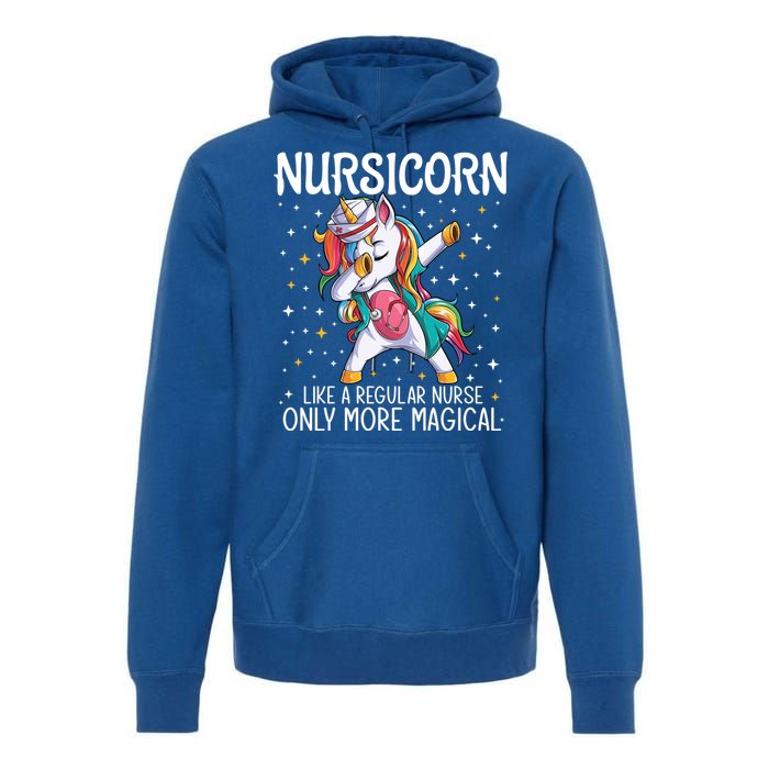 Dabbing Unicorn Nursicorn Funny Nurse Gift Cna Rn Gift Premium Hoodie