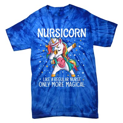 Dabbing Unicorn Nursicorn Funny Nurse Gift Cna Rn Gift Tie-Dye T-Shirt