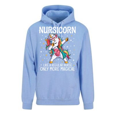 Dabbing Unicorn Nursicorn Funny Nurse Gift Cna Rn Gift Unisex Surf Hoodie