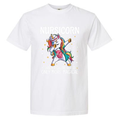 Dabbing Unicorn Nursicorn Funny Nurse Gift Cna Rn Gift Garment-Dyed Heavyweight T-Shirt