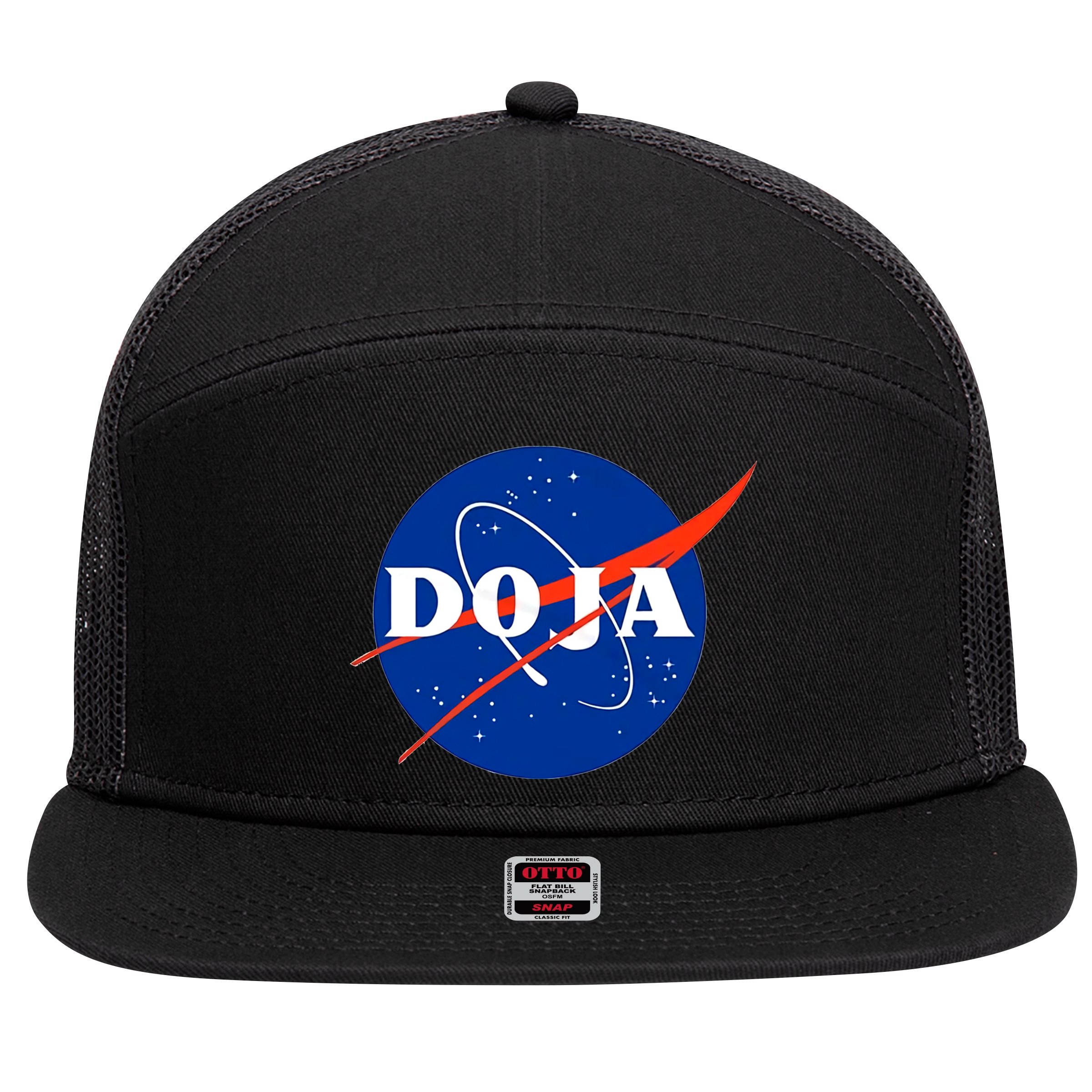 Doja Universe Nasa Blue Doja Cat 7 Panel Mesh Trucker Snapback Hat