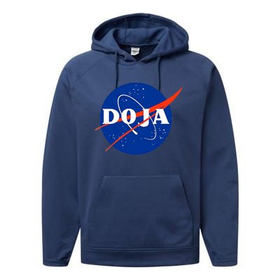 Doja Universe Nasa Blue Doja Cat Performance Fleece Hoodie