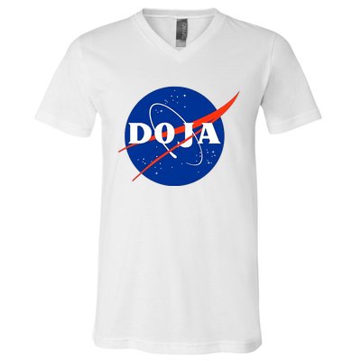 Doja Universe Nasa Blue Doja Cat V-Neck T-Shirt