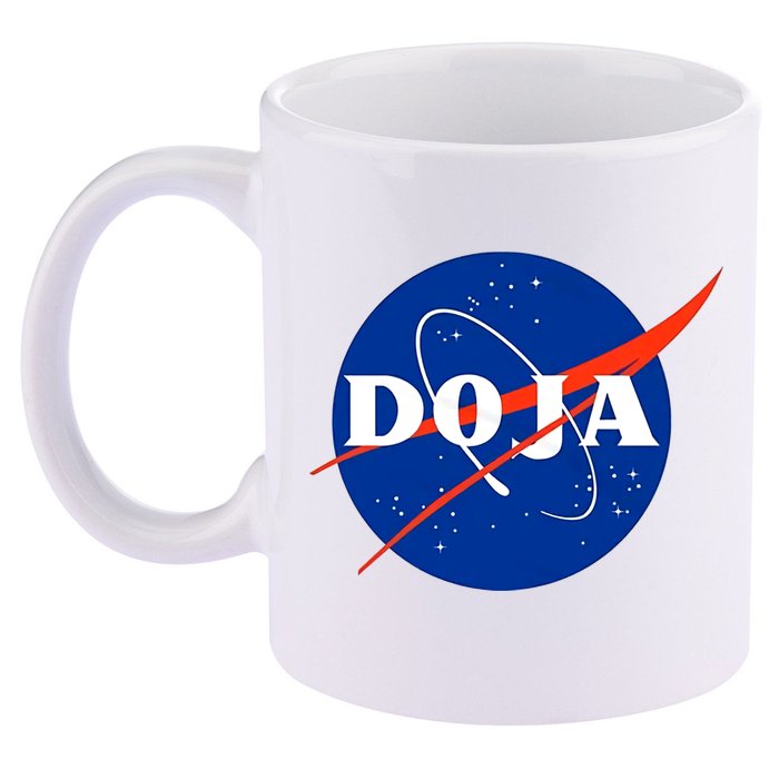 Doja Universe Nasa Blue Doja Cat 11oz C Handle Ceramic Mug