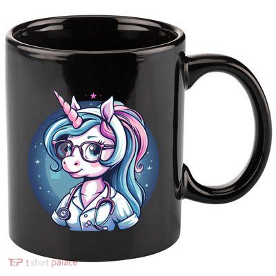 Doctor Unicorn Nursing School Stethoscope Nurse Unicorn Cool Gift 11oz C Handle Ceramic Mug
