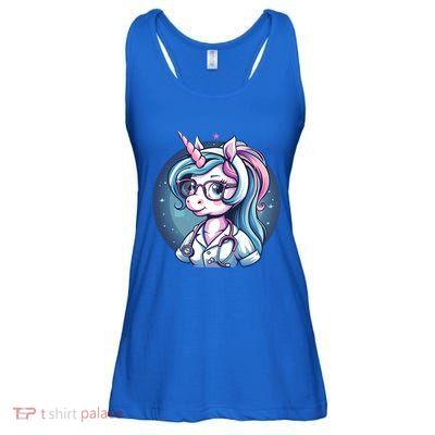 Doctor Unicorn Nursing School Stethoscope Nurse Unicorn Cool Gift Ladies Essential Flowy Tank