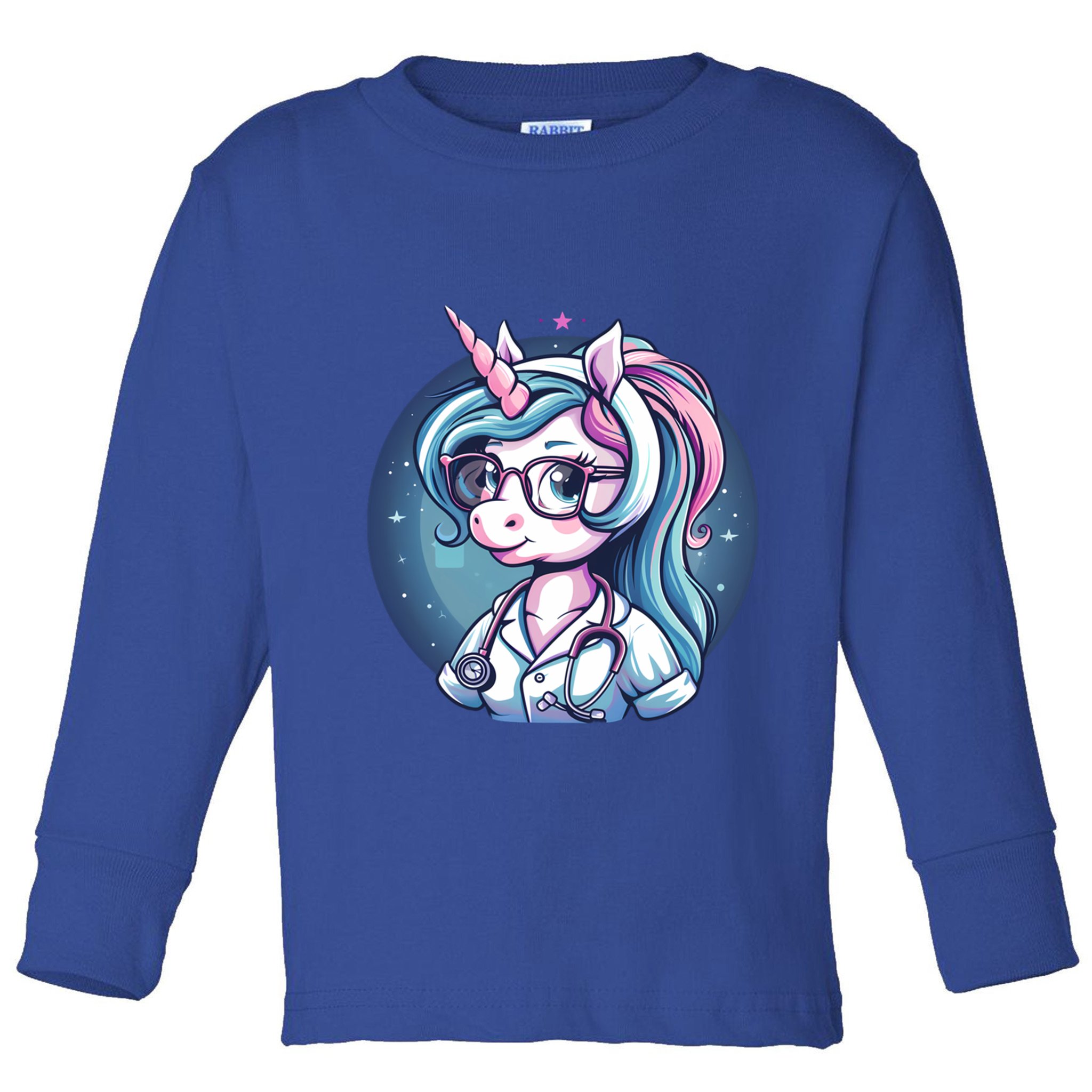 Doctor Unicorn Nursing School Stethoscope Nurse Unicorn Cool Gift Toddler Long Sleeve Shirt