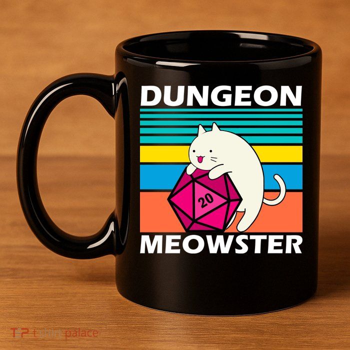 Dungeon Meowster 11oz C Handle Ceramic Mug
