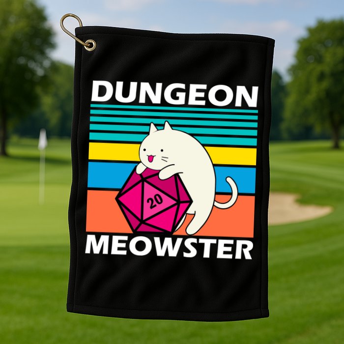 Dungeon Meowster Golf Towel