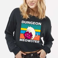 Dungeon Meowster Cropped Pullover Crew