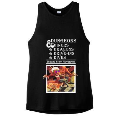 Dungeons & Diners & Dragons & Drive-Ins & Dives Ladies PosiCharge Tri-Blend Wicking Tank