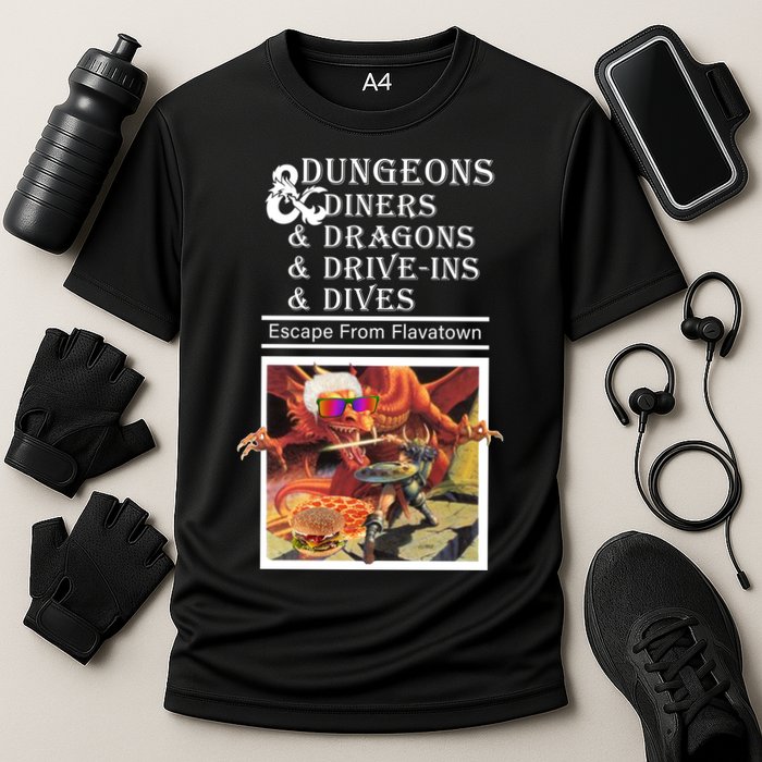 Dungeons & Diners & Dragons & Drive-Ins & Dives Performance Shirt