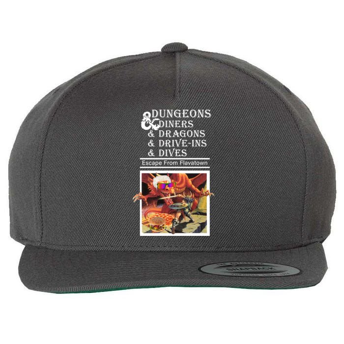 Dungeons & Diners & Dragons & Drive-Ins & Dives Wool Snapback Cap